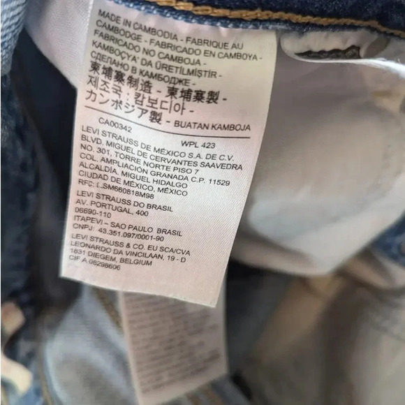 ✨Levi's Wedgie Straight Jeans Button Front Size 28 High Waist Denim Pants - Picture 6 of 10